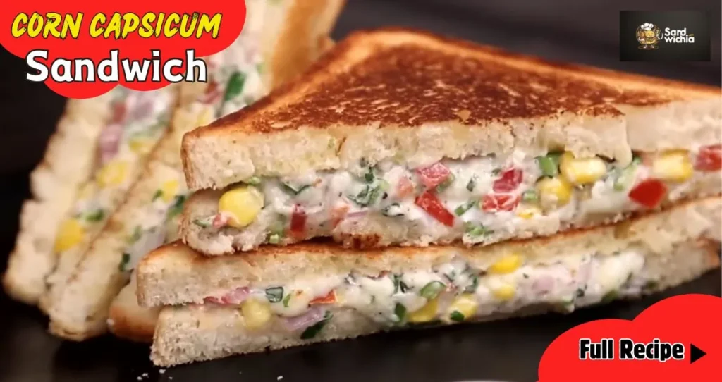 Corn Capsicum sandwich without onion garlic