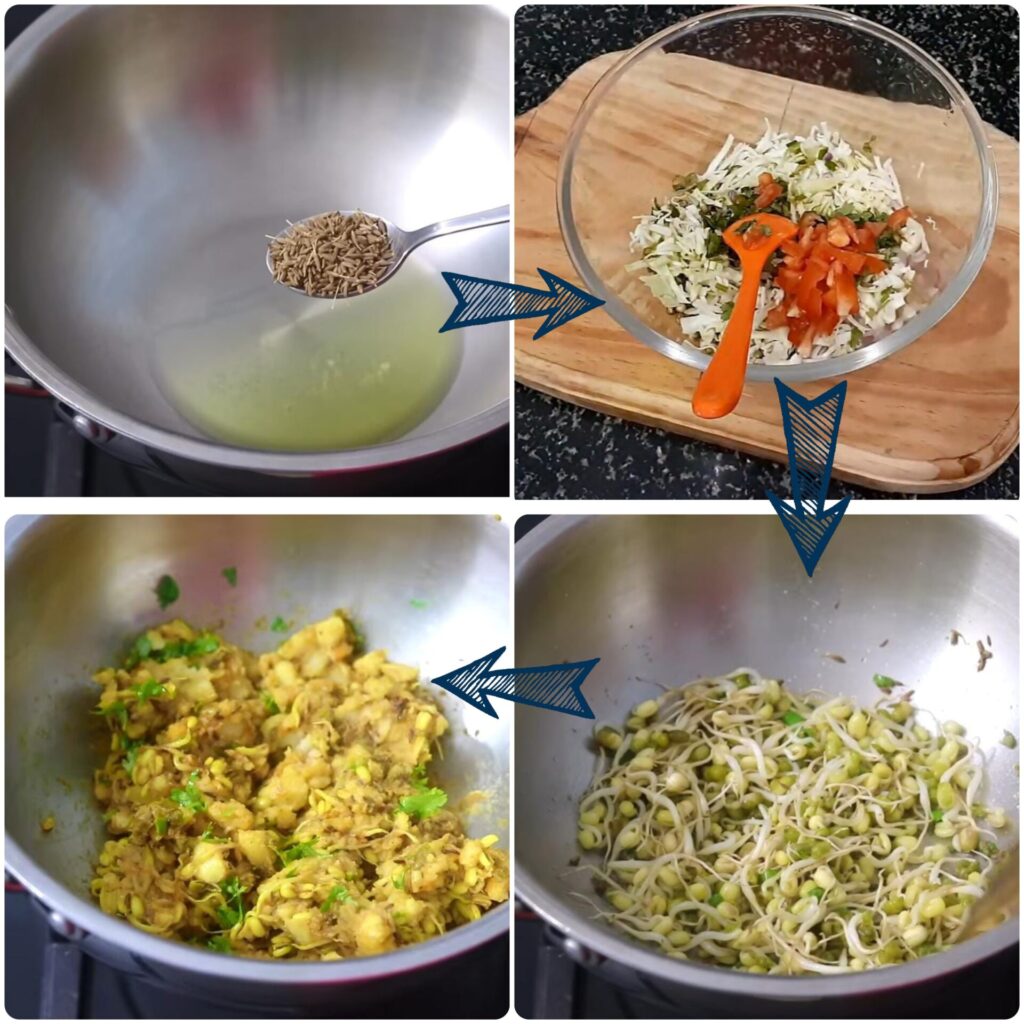 Preparation of filling for sprouts sandwich