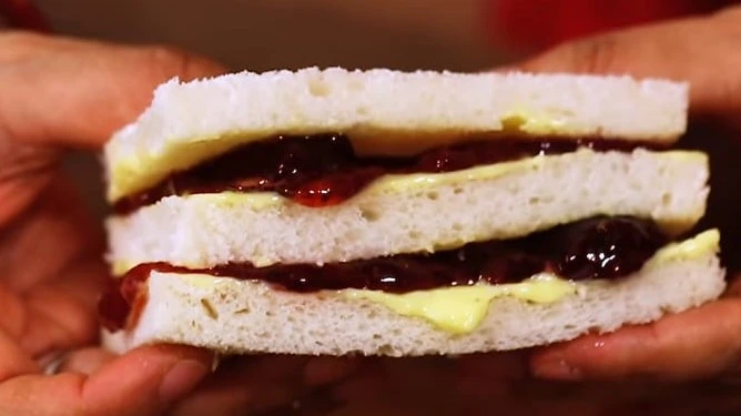 jam butter sandwich is ready eat