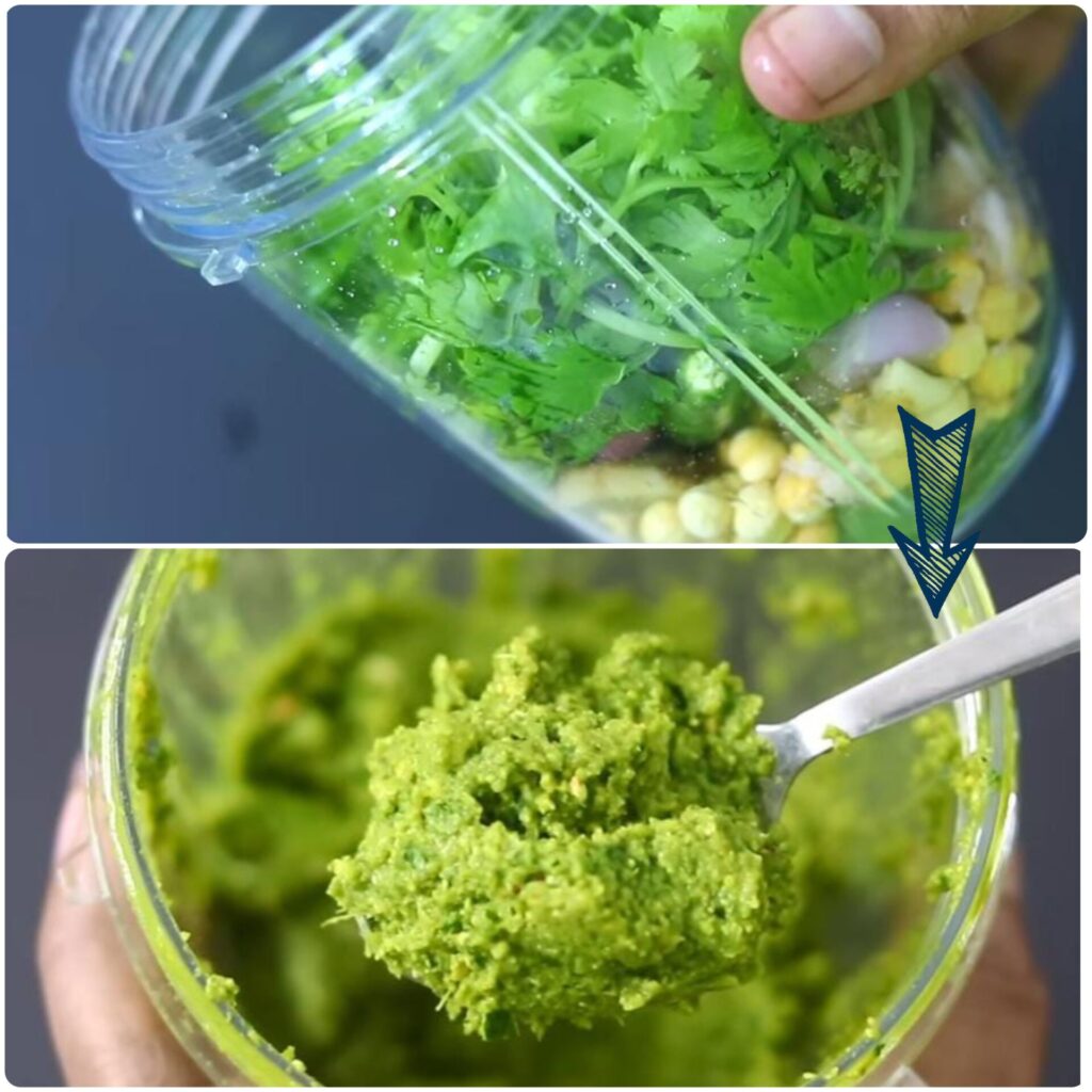 preparation of green chutney for sandwich