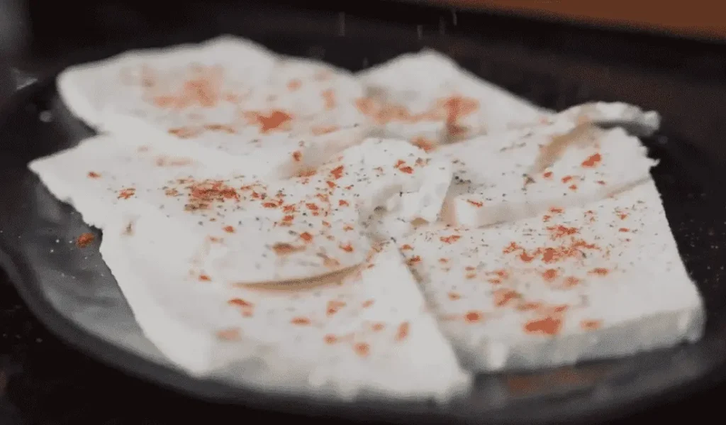 preparing paneer pieces for sandwich