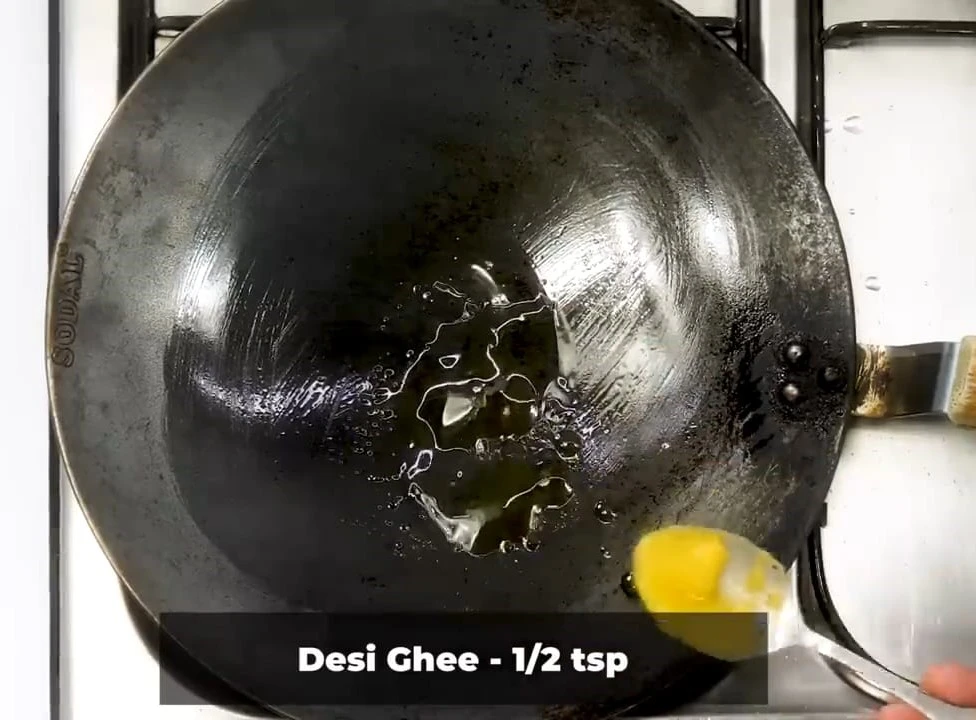 heat desi ghee on tawa