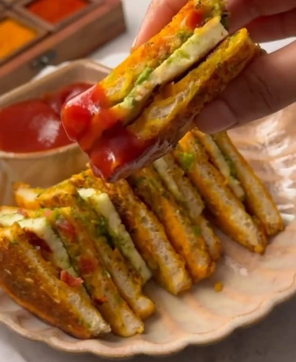 besan paneer sandwich