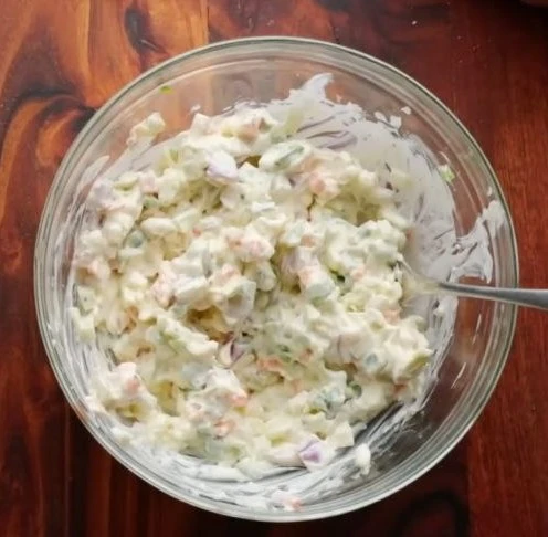 stuffing for sandwich in bowl